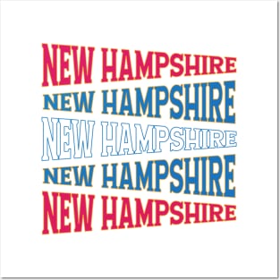 TEXT ART USA NEW HAMPSHIRE Posters and Art